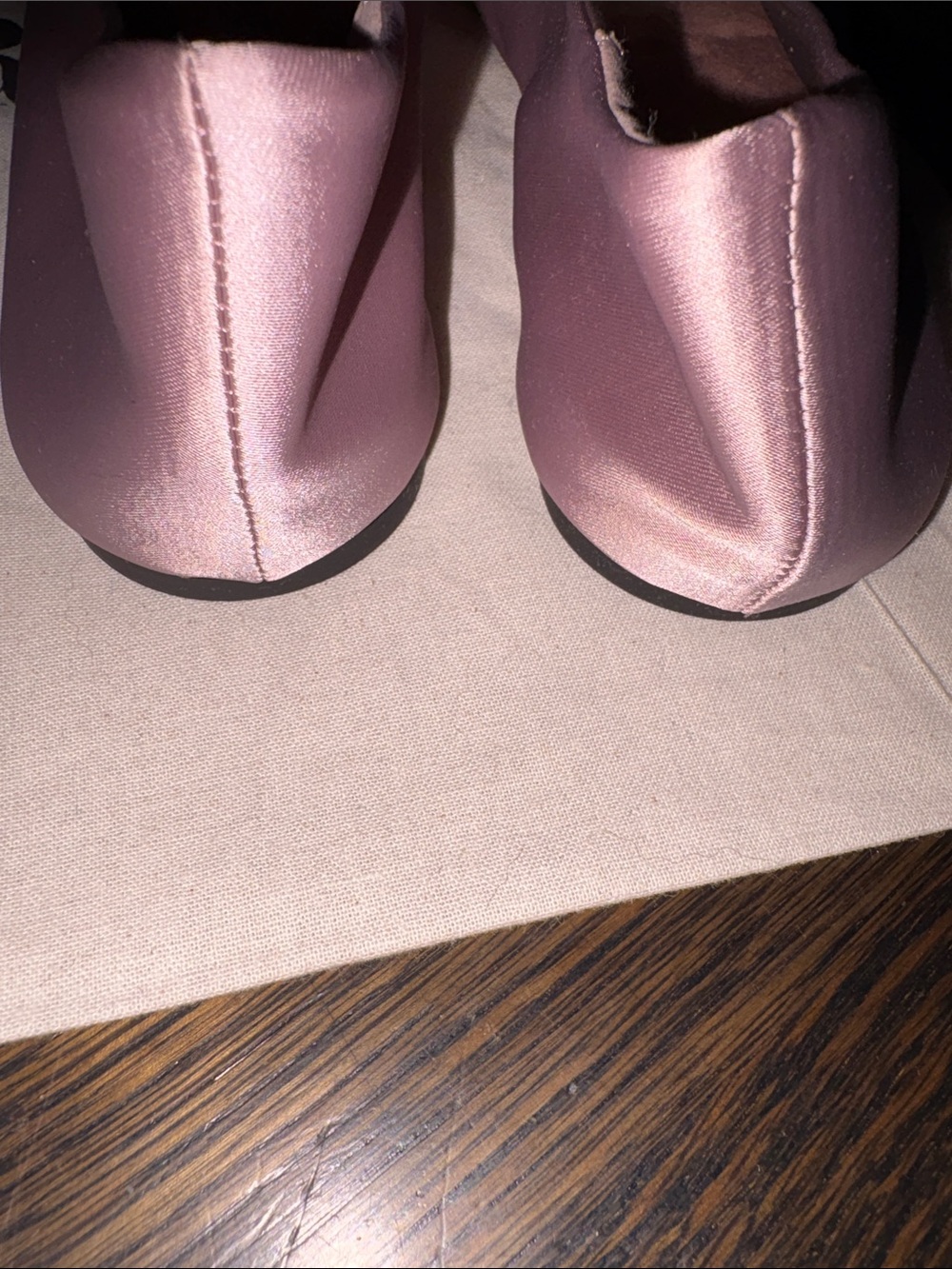 ZARA Satin Ballet Flats in Dusty Mauve - Picture 4 of 6